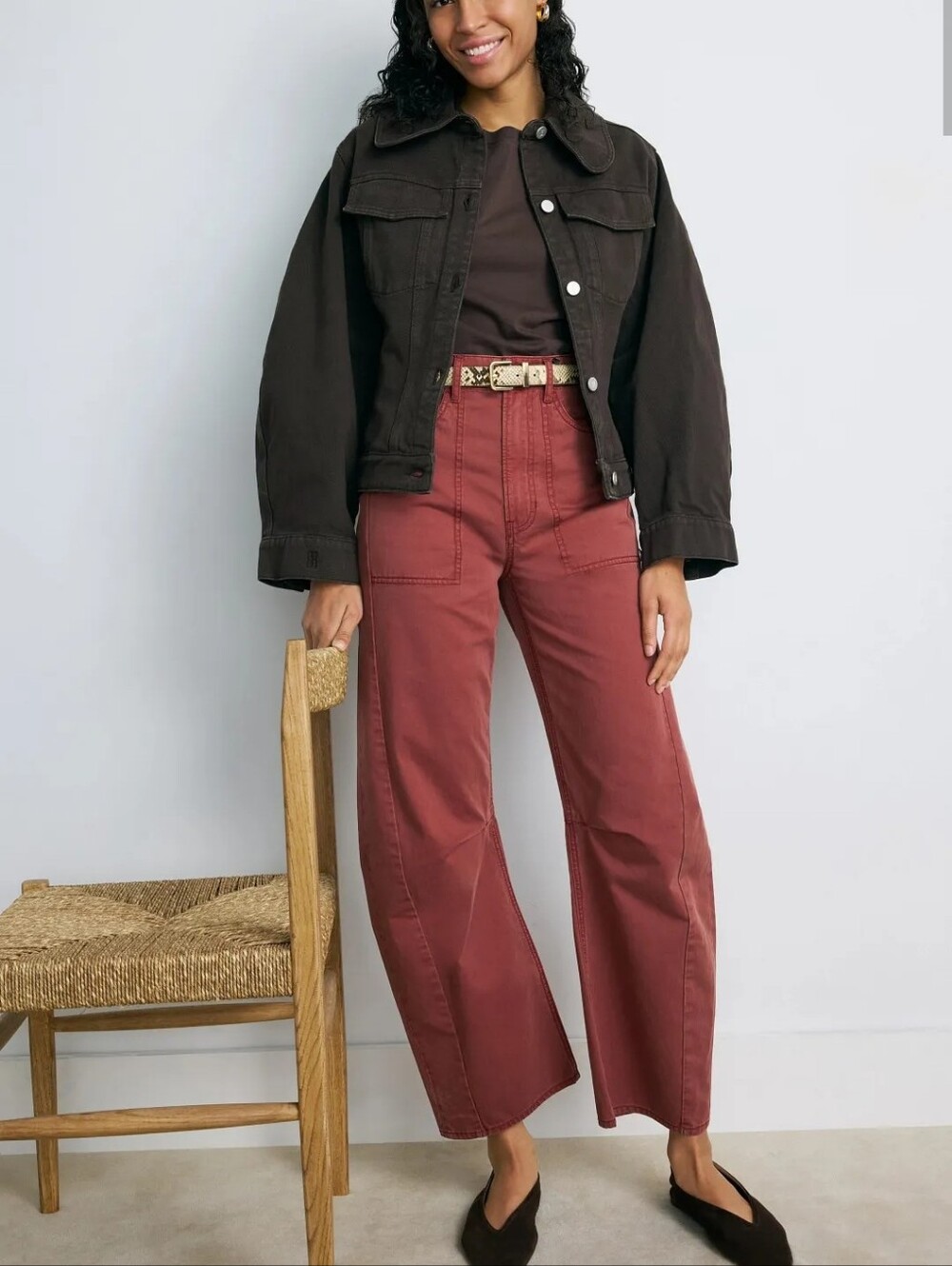VERONICA BEARD SLOAN HIGH RISE BARREL LEG PANTS SIZE 28 MSRP $348